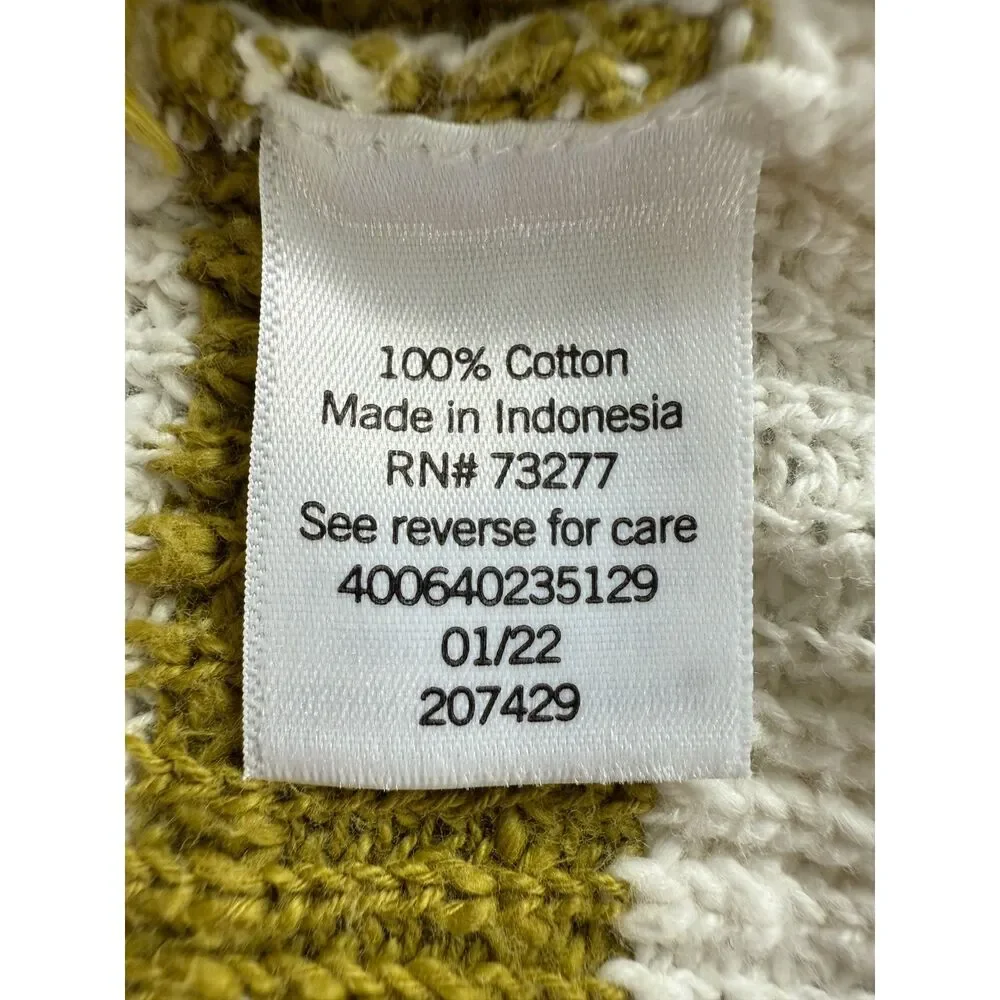 Sonoma Long Sleeve V-Neck Pullover Sweater Multicolor Stripe Cotton Women's XL